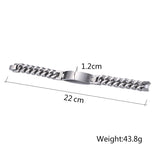 Engrave Bible Cross Men Bracelet