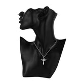 Silver Plated Zircon Jesus Cross