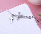 Sterling Silver Cross Bracelet