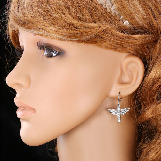 Angel Wings Crystal Earrings