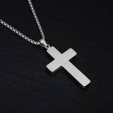 Two Tone Jesus Cross Necklace