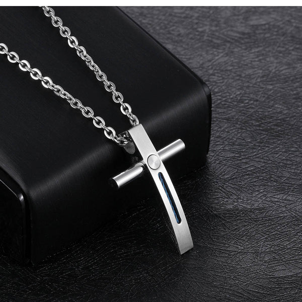 Jesus Wire Cross Men's Necklaces