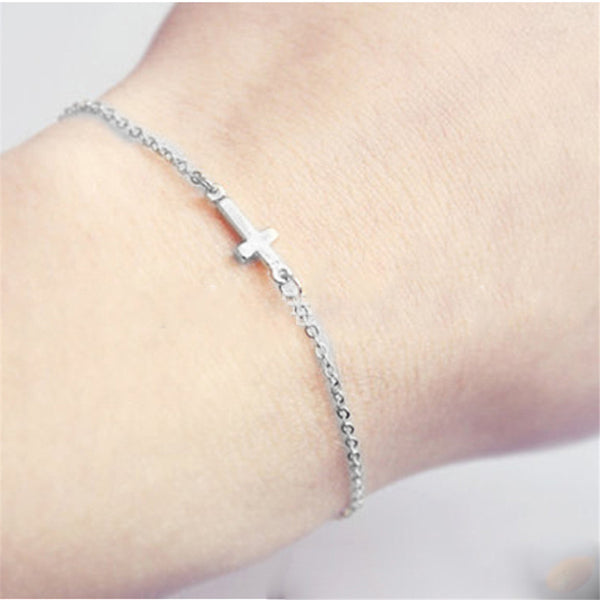 Cross Choker Necklace And Bracelet