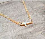 Cross Choker Necklace And Bracelet