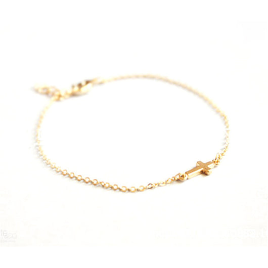 Cross Choker Necklace And Bracelet