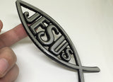Metal Christian Jesus Fish