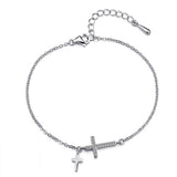 Sterling Silver Cross Bracelet