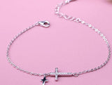 Sterling Silver Cross Bracelet