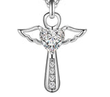 Silver Plated Zircon Jesus Cross