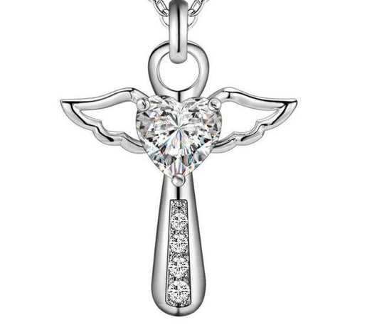 Silver Plated Zircon Jesus Cross