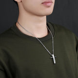 Jesus Wire Cross Men's Necklaces