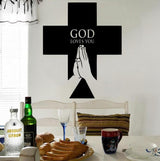 Cross Wall Decal Sticker Christian Cross