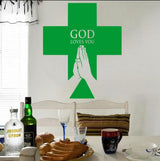 Cross Wall Decal Sticker Christian Cross