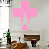 Cross Wall Decal Sticker Christian Cross