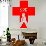 Cross Wall Decal Sticker Christian Cross