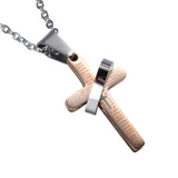 Bible Verse With Curb Chain Cross